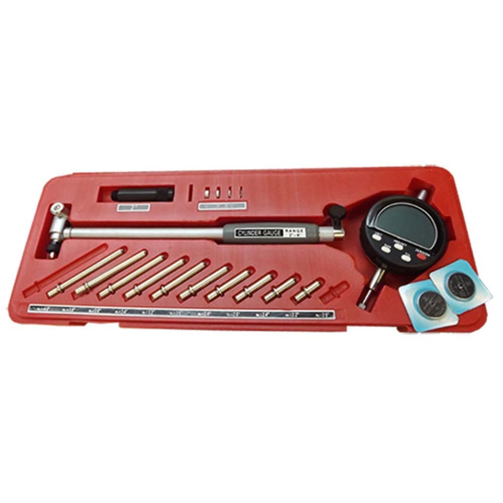 2 to 6'' Digital Dial Indicator Bore Gage Set .0005 Grad Gauge Engine Cylinder