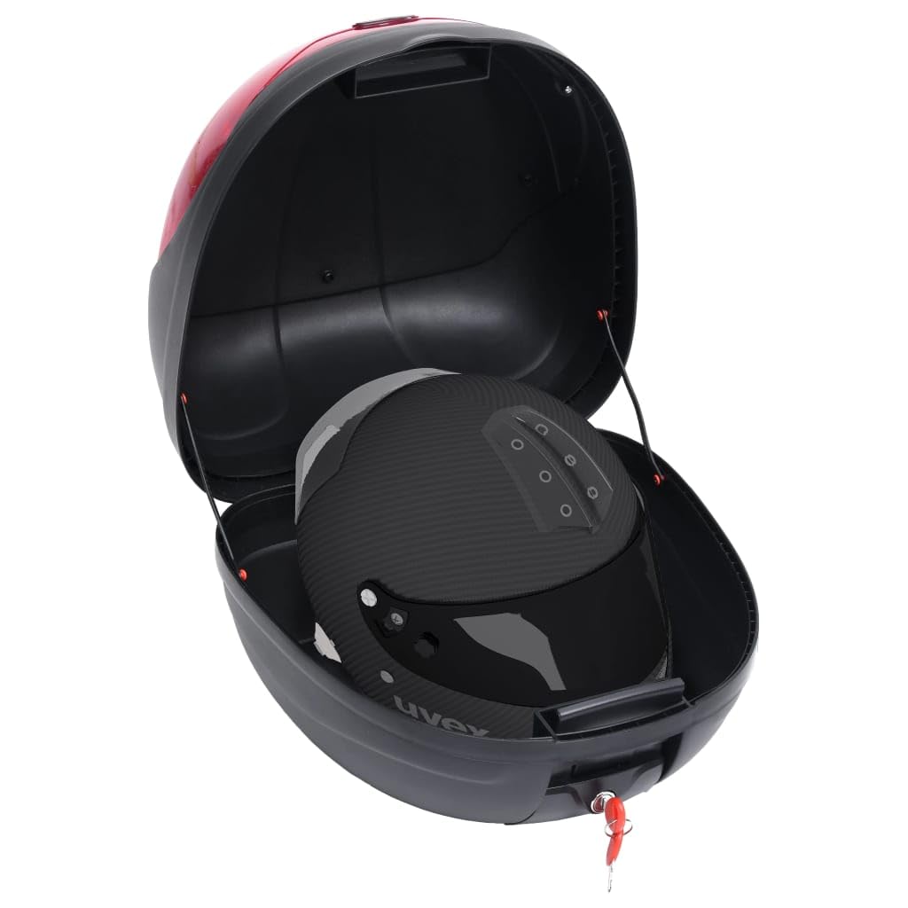 vidaXL Motorradkoffer für 1 Helm Wasserfest Top Case Motorrad Roller Rollerkoffer Helmkoffer Topcase Koffer Motorradtasche Schwarz 35L