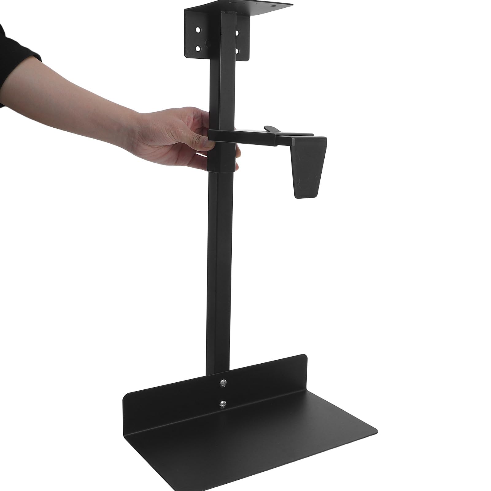 Soporte Torre Pc Escritorio Colgante de Acero Laminado en Frío Negro | Capacidad 25kg, Fácil Instalación bajo Mesa, para CPU, Optimiza Espacio, Uso en Oficina