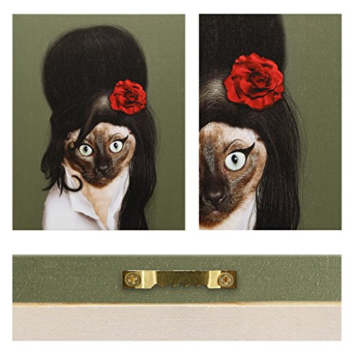 Empire Art Direct Pets Rock Tattoo Graphic Wrapped Cat Canvas Wall Art, 20" X 16" X 2", Ready To Hang #TOP6