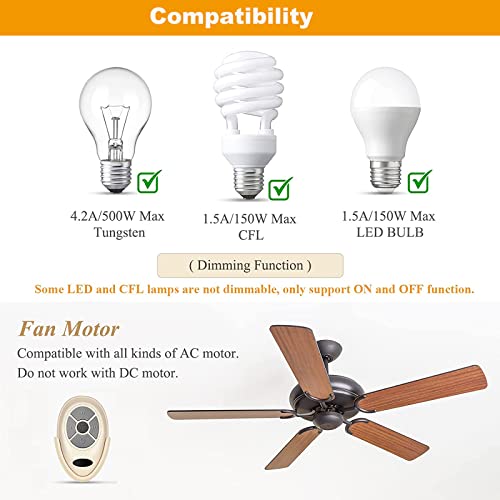 Image of FAN35T Ceiling Fan Remote Control Replacement for Allen+Roth, Kichler