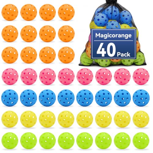 Image of Magicorange Pickleball Balls,USAPA Approved 40 Holes Outdoor Pickleballs