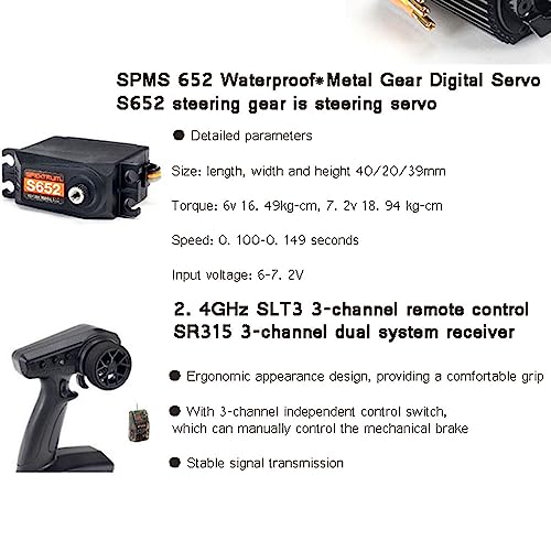 QIYHBVR 1:7 Large 3S Brushless High Speed RC Cars For Adults, 4X4 RTR Fast RC Trucks W/Adjustable Hydraulic Shock Absorber System, 96+ KM/H, All Terrain Remote Control Car