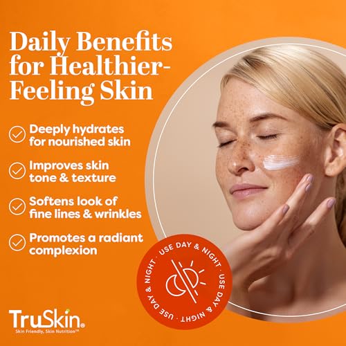 TruSkin Vitamin C Face Cream – Brightening & Hydrating Daily Moisturizer with Vitamin E, B5, Jojoba Oil & Green Tea – Smooth, Radiant-Looking Skin, 2 Fl Oz