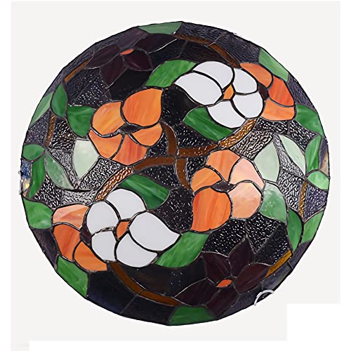 Plafonnier Tiffany encastré luminaire vintage verre teinté salon loft DX30 - 2