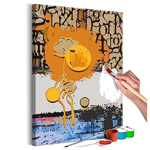 murando Pintura por Números Flores Abstracto Colorido 40x60 cm Cuadros de Colorear por Números Kit para Pintar en Lienzo con Marco DIY Bricolaje Adultos Niños Decoracion de Pared Regalos n-A-1656-d-a