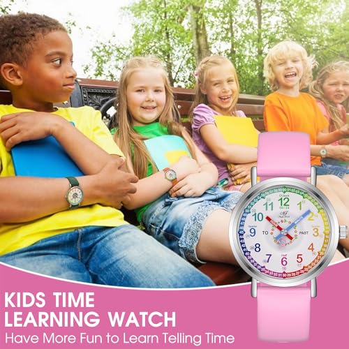 Kids Watch Analog Watch Childrens Toddler Watch for Kid 8-12 Tell Time Watch Easy to Read Teaching Watch Time Learning Study Time Teacher Watch Back to School Gift Christma3
