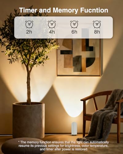 Image of Abovizo 4 Pack Uplighting Indoor, 7W LED Floor Can Lights with Remote, 5.9ft Cord Plug-in Spotlight for Indoor Plants, Wall & Art, 3 Color Temps, Auto-Loop Timer, Memory Function, Non-replaceable Bulb