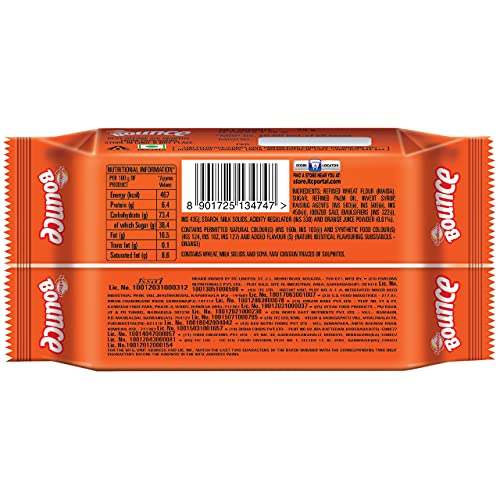 Image of Sunfeast Bounce Cream Tangy Orange, 82g Pack of 20
