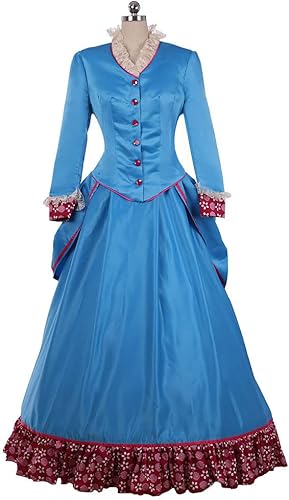 Miniatura 2 de Women's Gothic Victorian Bustle Gown Edwardian Dress Vintage Long Sleeve Historical Costume
