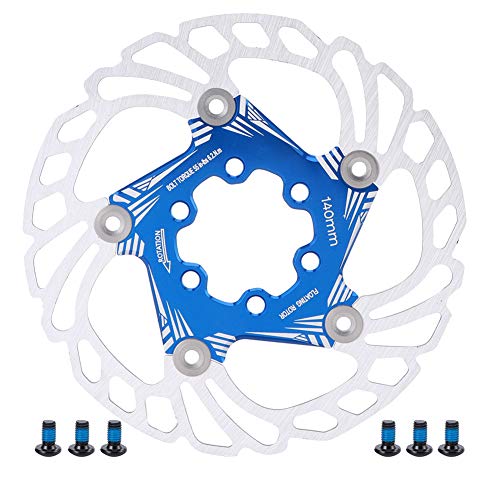 Disque de frein flottant pour VTT, rotor de frein de bicyclette de 140 mm à 5 trous, avec disque extérieur en acier inoxydable et base en alliage...