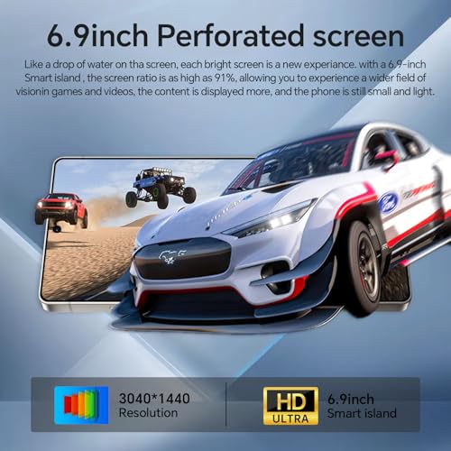 Image of Unlocked Cell Phones A25 Ultra 5G, Android 14, 12GB+512GB Smartphone,Snapdragon 888，Long Battery Life 5000mAh, 48+108MP Zoom Camera, Build in Pen, 120Hz + 6.9HD Screen, Dual SIM /Face ID /GPS (Silvery)