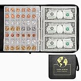 Coin Collection Supplies Pages for Collectors, 12 Sheets Coins Holder Album Book Sleeves, Collecting