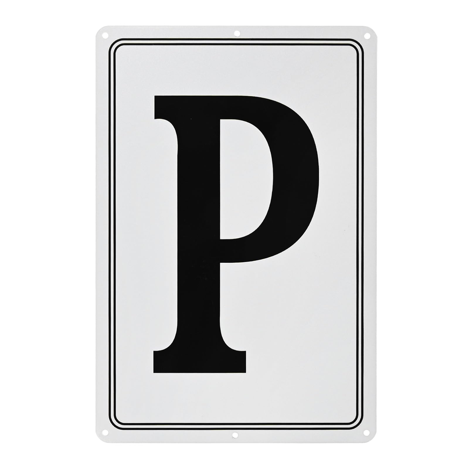 M METERXITY Aluminum Letter Sign P, 11.8 Inch House Numbers and Metal Letters, Parking Spot Letter Signs