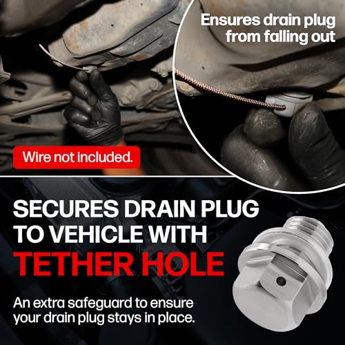 Image of Magnetic Oil Drain Plug fits Dodge Ram 1500 (2004-2026) - 5.7 Liter - 8 Cylinder - Made in USA - Part Number 06513414AA / 6507741AA