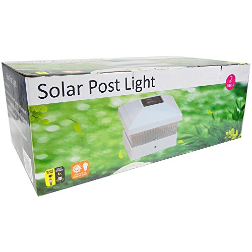 iGlow 12 Pack White Outdoor Garden 5 x 5 Solar LED Post Deck Cap Square Fence Light Landscape Lamp Lawn PVC Vinyl Wood