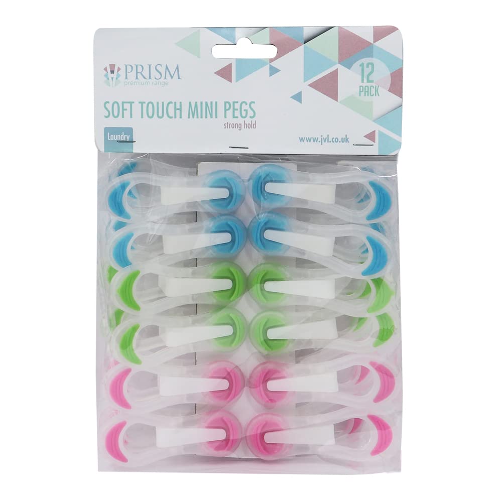 JVL Mini Pegs - Pack of 12 - Pink