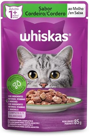 whiskas Ração Úmida Para Gatos Whiskas Sachê Cordeiro Ao Molho Ad...
