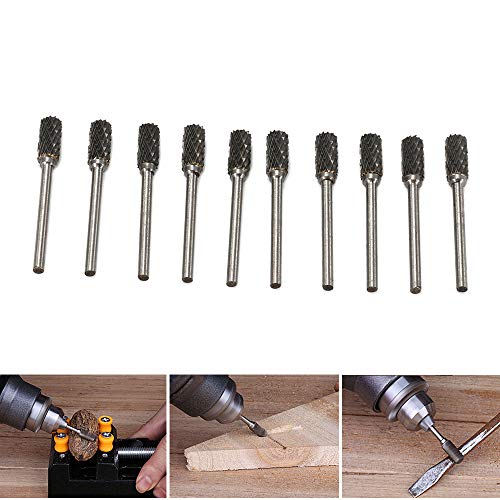 Set de 10 fresas de carburo de tungsteno 6mm miniatura 7