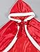 Little Red Riding Christmas Fur Princess Cape Hood Cloaks Costume for Girls 3-4 Years(110cm)