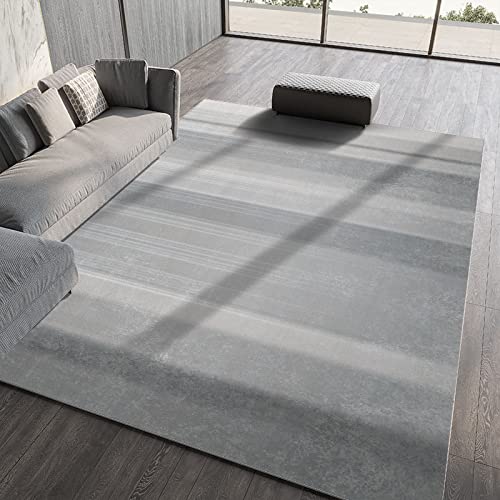 Tapis de salon 200x290 grand tapis shaggy moderne gris et antidérapant