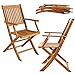 Produktbild Casaria 2er Set Gartenstuhl Sydney FSC®-zertifiziertes Akazienholz klappbar Klappstuhl Hochlehner Garten Klappsessel