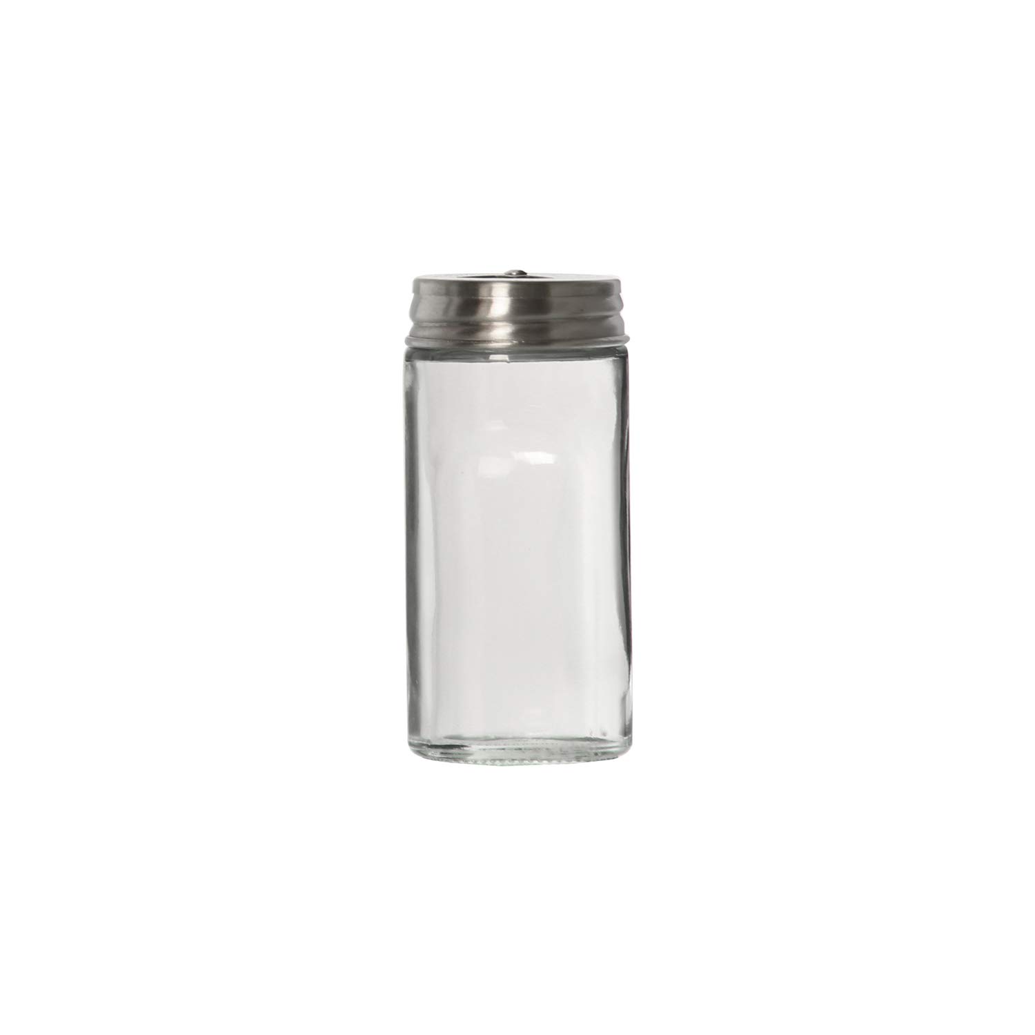 DRW Lot de 12 Pots à épices en Verre et Acier Inoxydable avec Support en métal 14 x 15 x 22 cm 4 x 9,5 cm