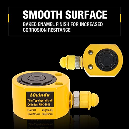 Image of 20T Multi-Section Stoke Hydraulic Cylinder Jack Kit RMC-201L 1.06 inch Stroke + CP-180 400cc Manual Hydraulic Hand Pump Hydraulic Porta Power Kit