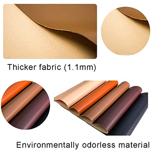 Faux Cuir PU Tissu Orange au Metre Souple pour Loisirs Creatifs Boucles d'Oreilles et Couture - 7