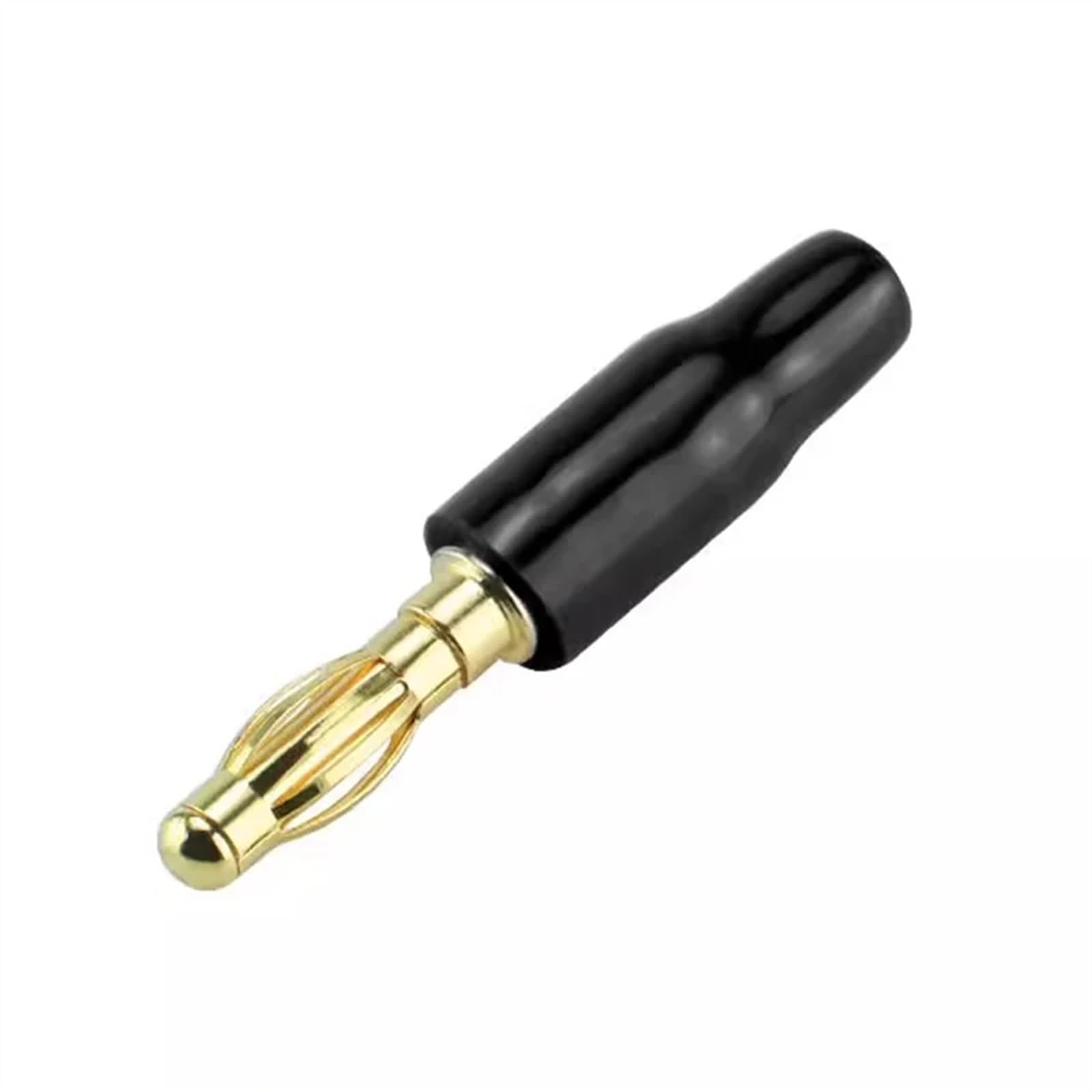 20 sztuk złączy wtykowych bananowych 4 mm, pozłacany miedziany styk do kabla głośnikowego / testu multimetru elektrycznego (20 czerwonych)