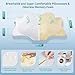DONAMA Cervical Pillow for Neck and Shoulder,Contour Memory Foam Pillow,Ergonomic Neck Support Pillow for Side Back Stomach Sleepers with Pillowcase-King Size