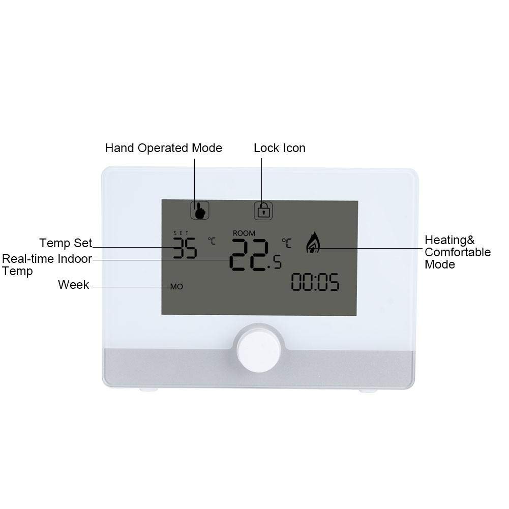Controlador de Temperatura de termostato programable Digital Fait para de calefacción de Caldera suspendido Utilizado para el Equipo de calefacción eléctrica(2#)