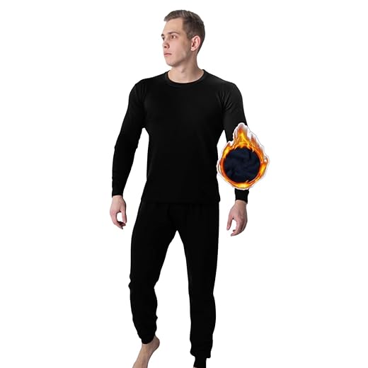 Conjunto Termico Masculino Segunda Pele Flanelado Pelucia Atoalhado Preto