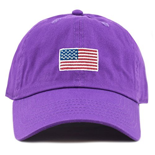 Image of USA Flag & Embroidery Premium 100% Cotton Low Profile Adjustable Baseball Dad Cap