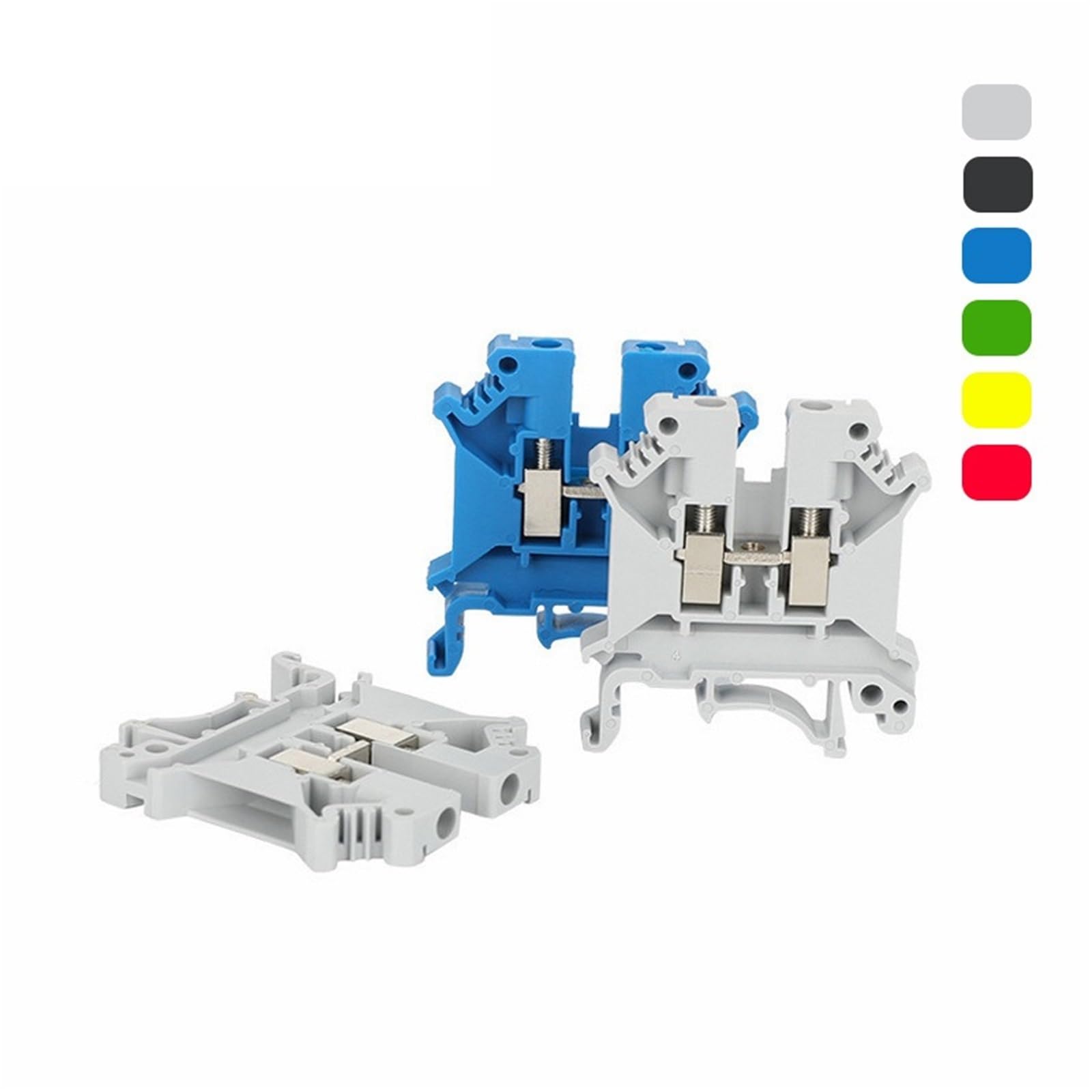 UK5N Durchgangsklemme für DIN-Schiene 0,2-4 mm², universeller elektrischer Anschluss, 10 Stück (Grün)