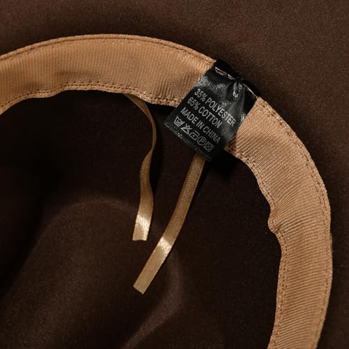 Image of Wide Brim Cowgirl Hat Men Large Wide Brim Cowboy Hats for Women with Buckle Belt Classic Cowboy Outfits