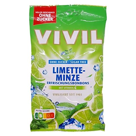 VIVIL Limette- Minze Erfrischungsbonbons Ohne Zucker 120g Cover