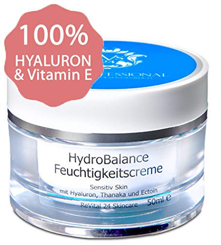 Preisvergleich Produktbild 100% natürliche HYALURON Anti-Aging Creme 50ml / HOCHMOLEKULAR & OHNE Alkohol / Hyaluronsäure hochdosiert gegen Falten / Tages- und Nachtcreme Gesicht