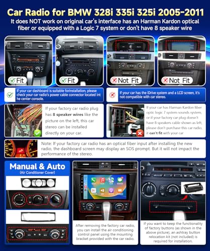 VQU 8Core 2G+32G Car Radio for BMW 328i 335i 325i E90 E91 E92 E93 2005-2011 - image 2