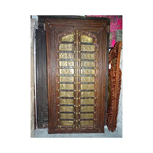 int. d'ailleurs - Puertas de armarios antiguas decoradas con motivos de camello, placas de latón - AR275