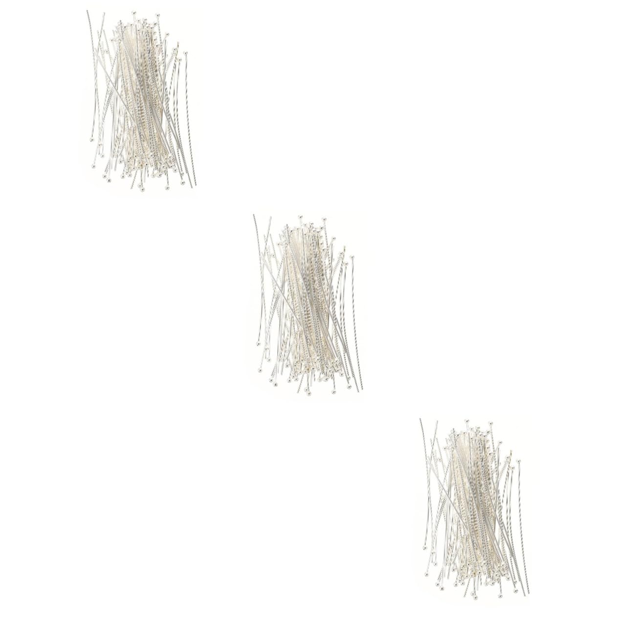 HOMSFOU 3sets Ball Head Pins for DIY Jewelry Making Durable Copper Jewelry Head Pins for Bead Craft for Earrings and Necklaces 200pcs*3