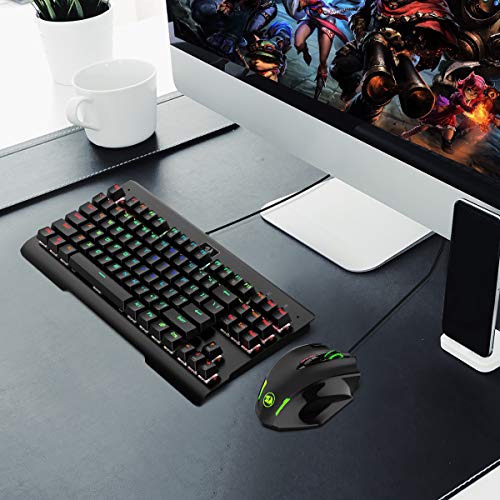 Mouse MMR Redragon M908 Impact RGB LED con pulsanti laterali Mouse ottico da gioco cablato con 12.400 DPI, alta precisione, 19 pulsanti programmabili