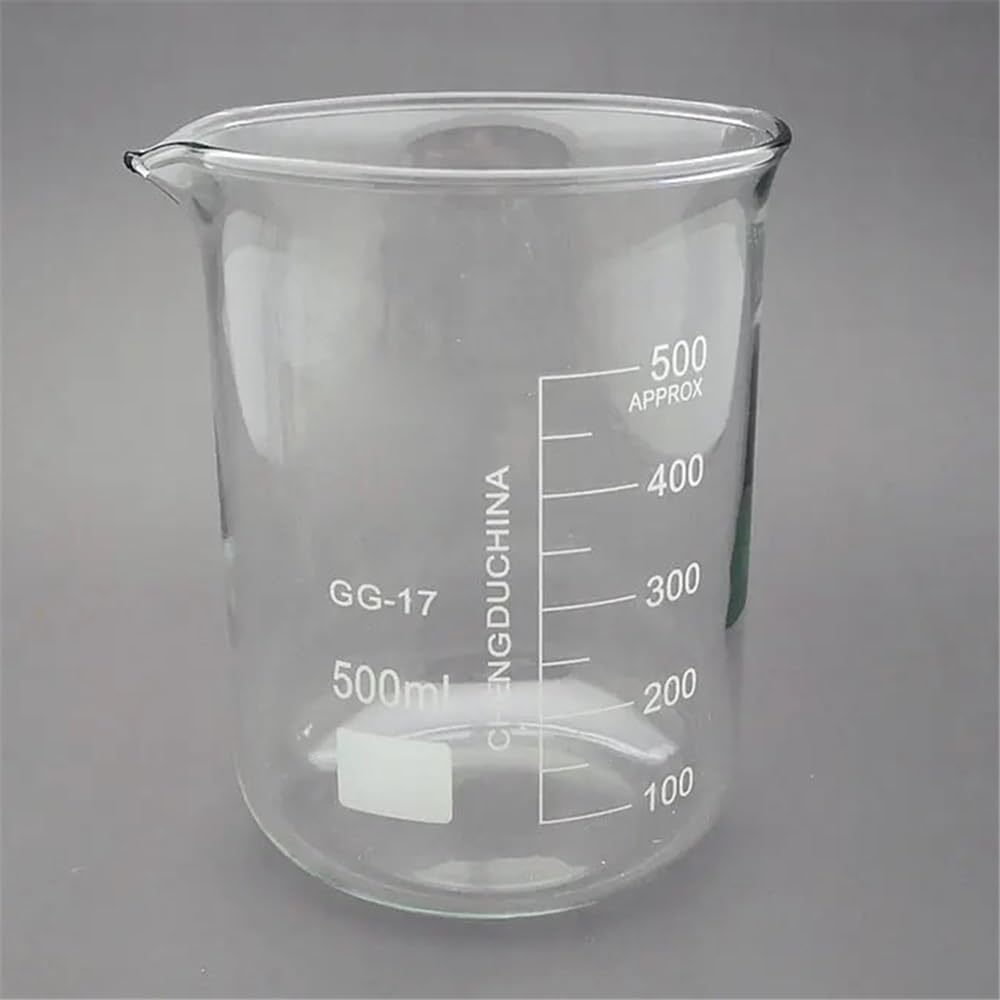 Instrumentos y Equipos de Laboratorio Lot de 4 béchers en verre de 25 à 500 ml, équipement de laboratoire de mesure(400ml)