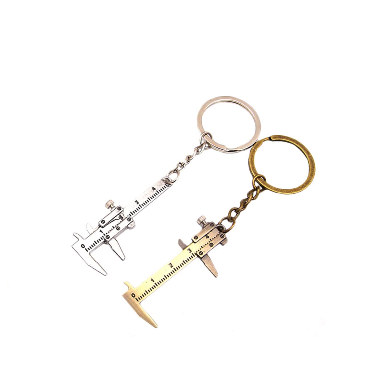LIFKOME 2Pcs Vernier Caliper Keyring Gauge Tool for Precise Measurement Lightweight Portable Measuring Tool for Keychains
