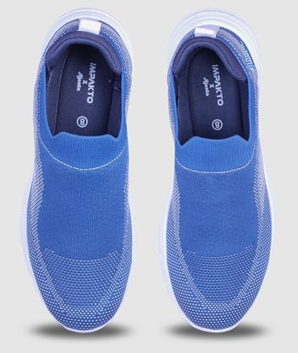 Image of Impakto FlexiSock Men's Walking Shoes | Lightweight & Breathable Casual Shoes | Slip-in Fit System for Hassle-Free Wear | Padded Insole | Anti-Skid EVA Outsole | Perfect for Casual Outfit