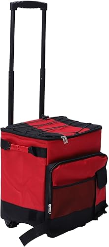 Hielera suave con ruedas, plegable de 43 L, portátil, a prueba de fugas, aislada, bolsa enfriadora con ruedas para camping, picnic, playa, viajes