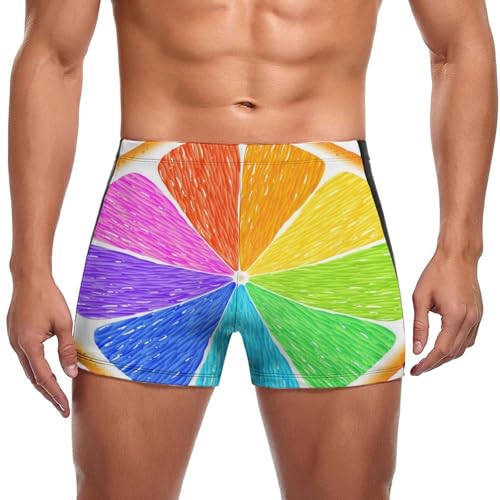 Boxer de bain orange homme séchage rapide coupe short