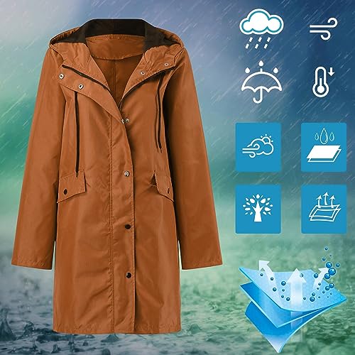 Chubasqueros impermeables para mujer cortavientos ligero de invierno 2