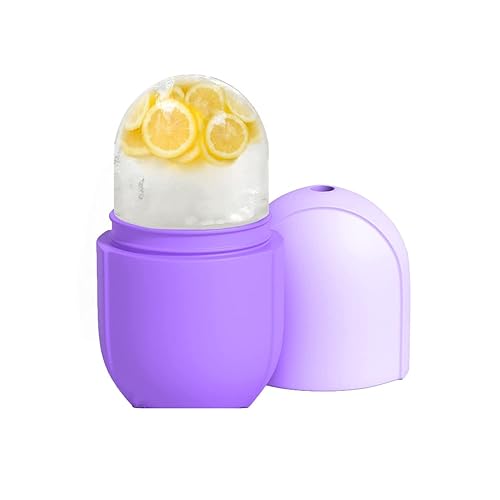 Rodillo de hielo para cara y ojos, molde de rodillo facial de hielo de silicona mejorado, masaje facial Gua Sha, cubo facial de hielo, herramientas