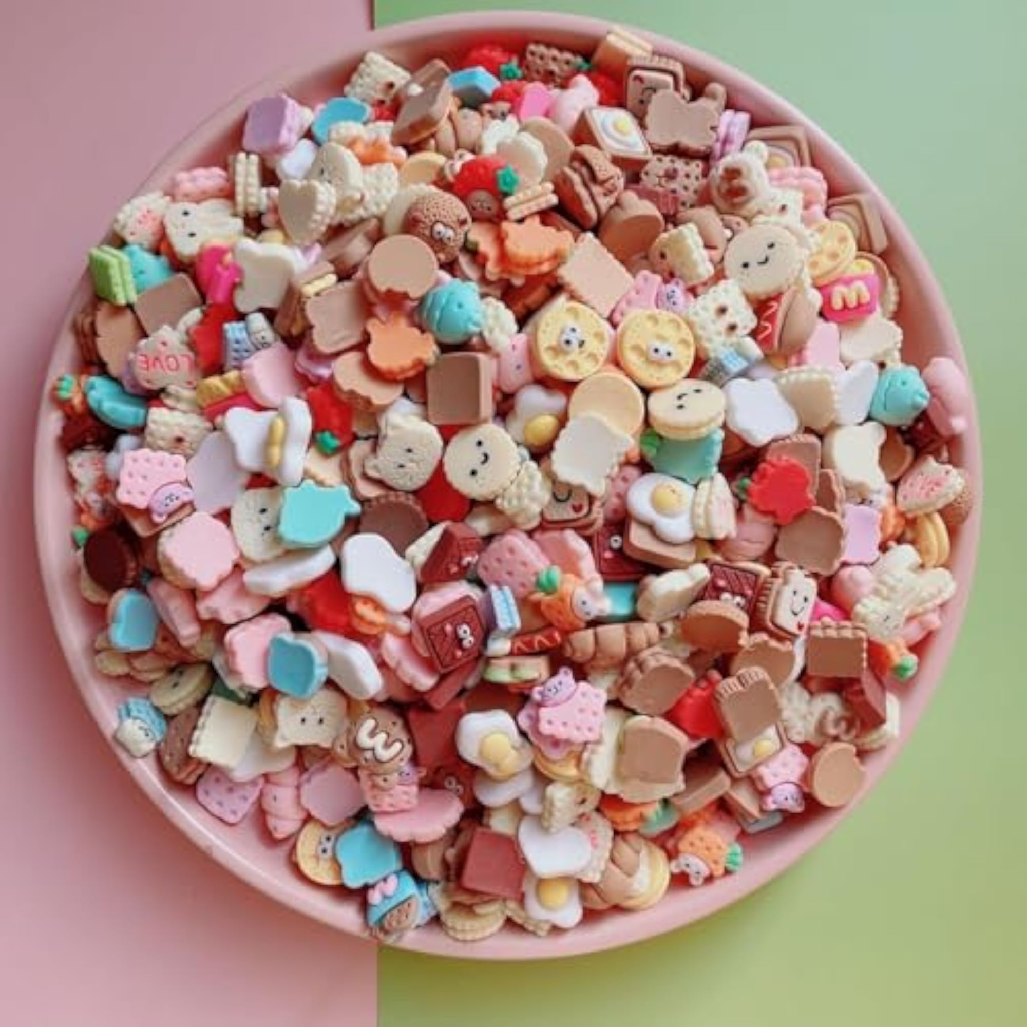 100 pcs Assorted Slime Charms for Craft Making, Cute Ornaments